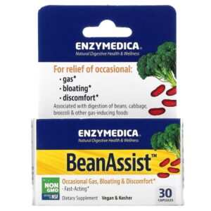 enzymedica beanassist (alfa galaktozydaza) - 30 kapsułek