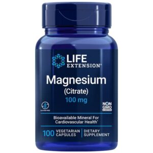 life extension cytrynian magnezu 100 mg - 100 kapsułek