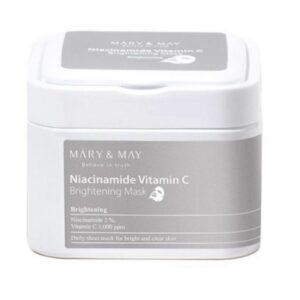 mary&may rozświetlające maseczki niacinamide vitamin c 30 sztuk