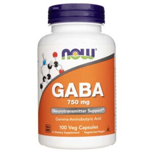 now foods gaba 750 mg - 100 kapsułek